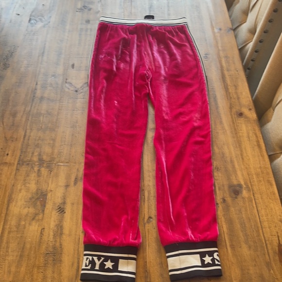 DOLCE & GABBANA Pink Velour Jogger Pants - Picture 5 of 6
